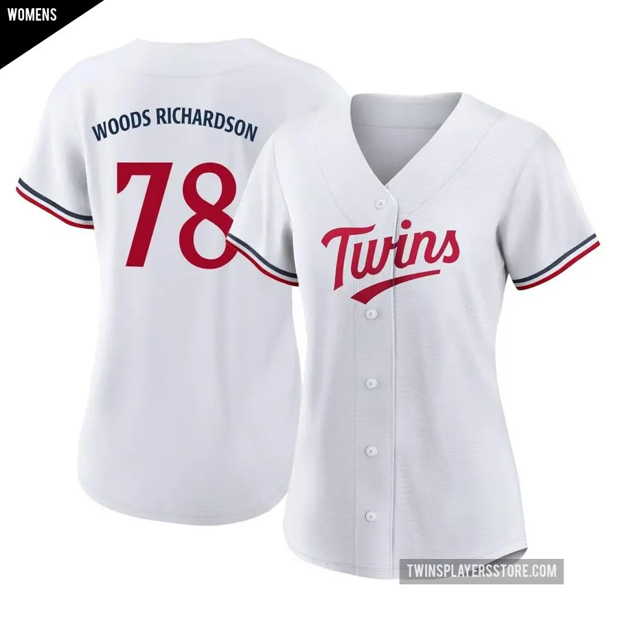 Women's Minnesota Twins ＃78 Simeon Woods Richardson Authentic White Home Jersey