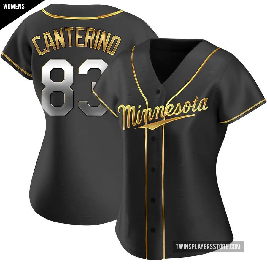 Women's Minnesota Twins ＃83 Matt Canterino Replica Gold Black en Alternate Jersey