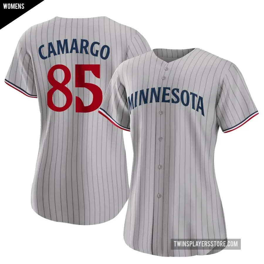 Women's Minnesota Twins ＃85 Jair Camargo Authentic Gray Road Jersey