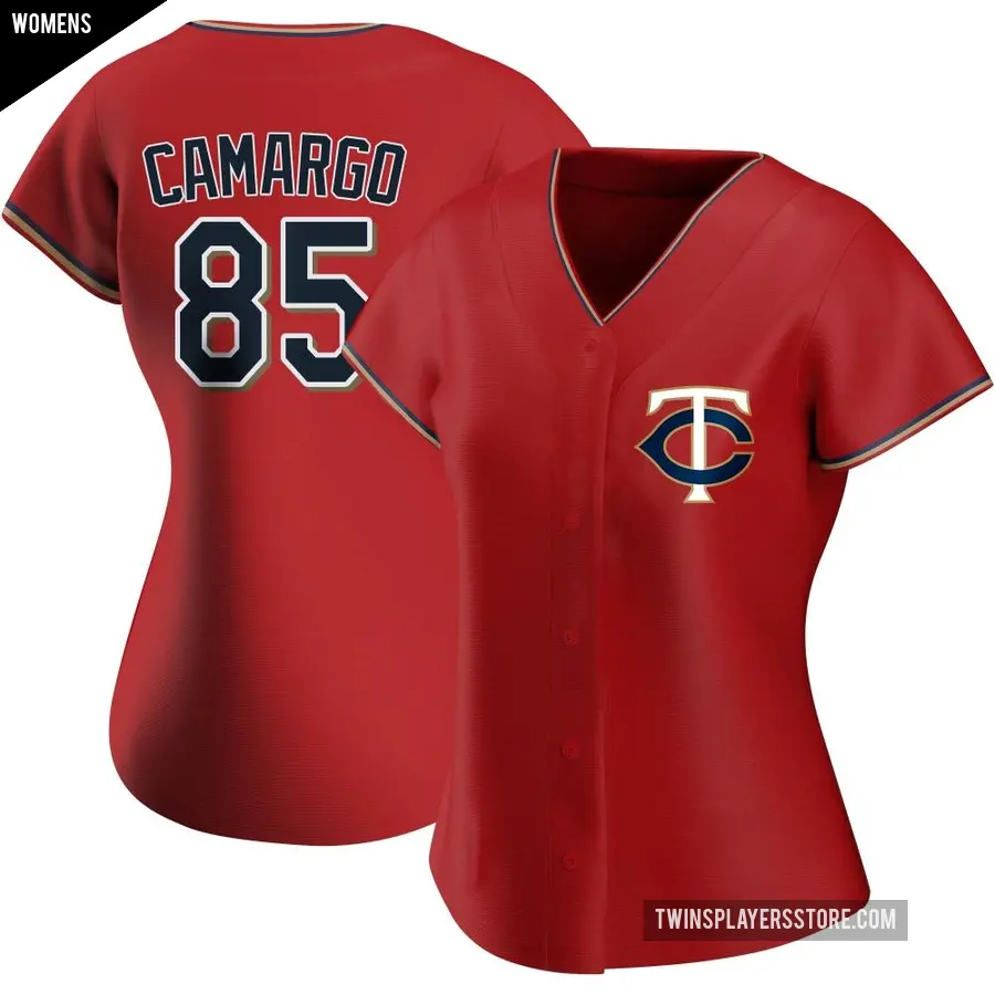 Women's Minnesota Twins ＃85 Jair Camargo Authentic Red Alternate Jersey