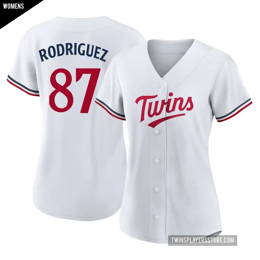 Women's Minnesota Twins ＃87 Emmanuel Rodriguez Authentic White Home Jersey