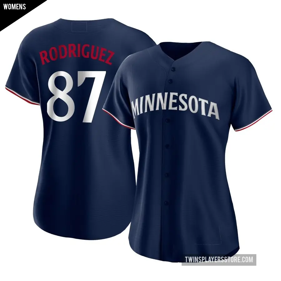 Women's Minnesota Twins ＃87 Emmanuel Rodriguez Replica Navy Alternate Jersey