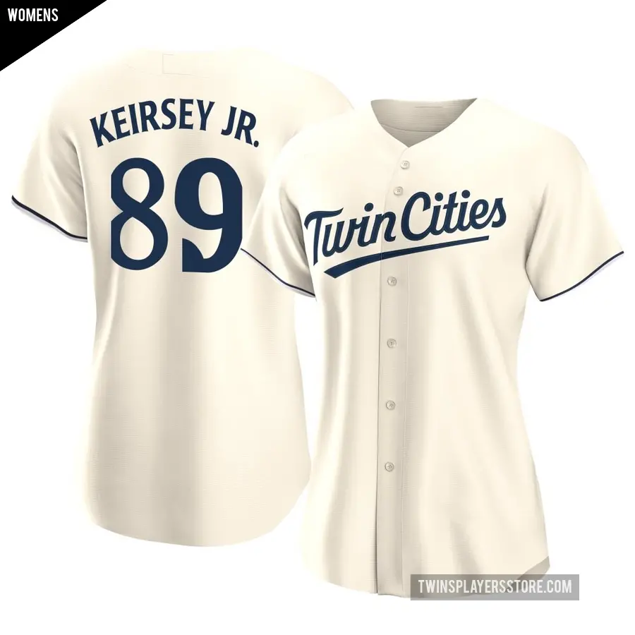 Women's Minnesota Twins ＃89 DaShawn Keirsey Jr. Authentic Cream Alternate Jersey