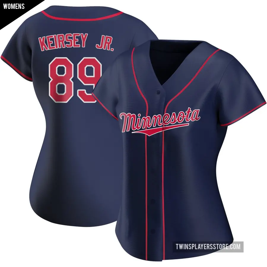 Women's Minnesota Twins ＃89 DaShawn Keirsey Jr. Authentic Navy Alternate Team Jersey