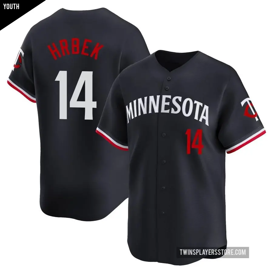 Youth Minnesota Twins ＃14 Kent Hrbek Limited Navy Alternate Jersey