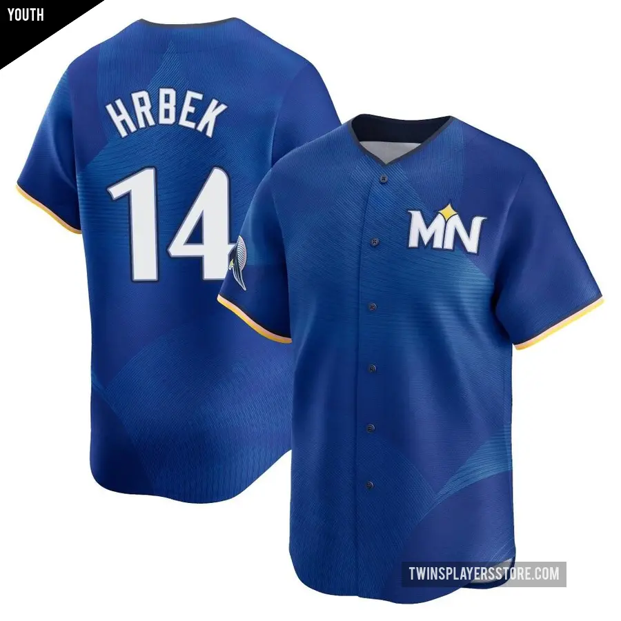 Youth Minnesota Twins ＃14 Kent Hrbek Limited Royal 2024 City Connect Jersey