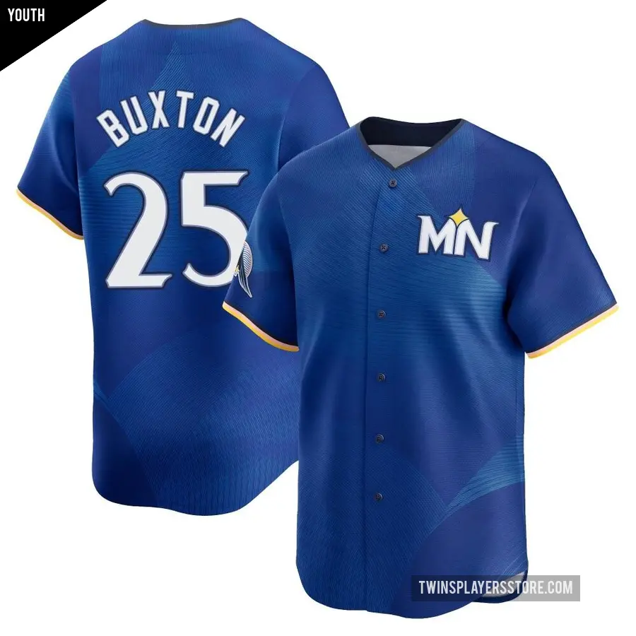 Youth Minnesota Twins ＃25 Byron Buxton Limited Royal 2024 City Connect Jersey