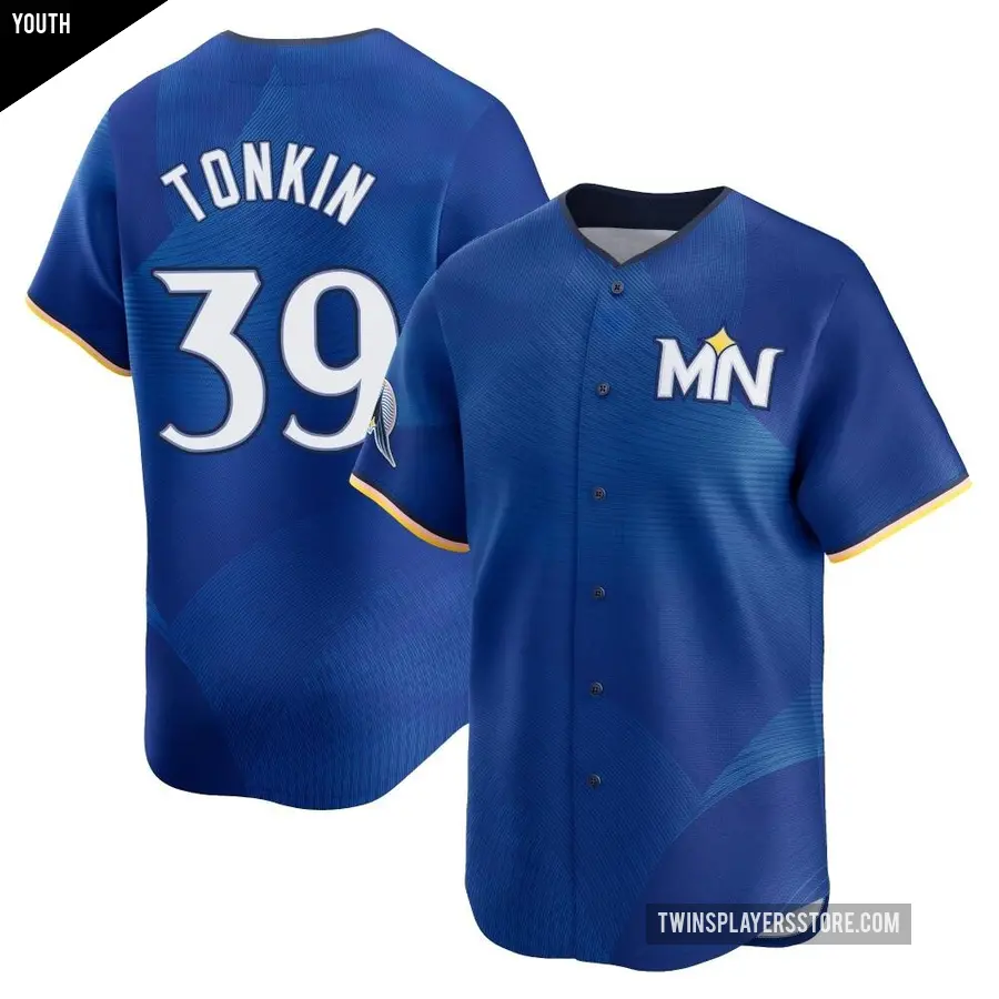 Youth Minnesota Twins ＃39 Michael Tonkin Limited Royal 2024 City Connect Jersey