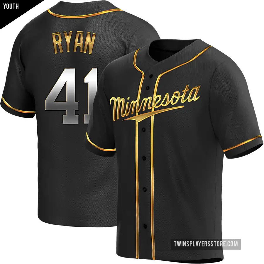 Youth Minnesota Twins ＃41 Joe Ryan Replica Gold Black en Alternate Jersey