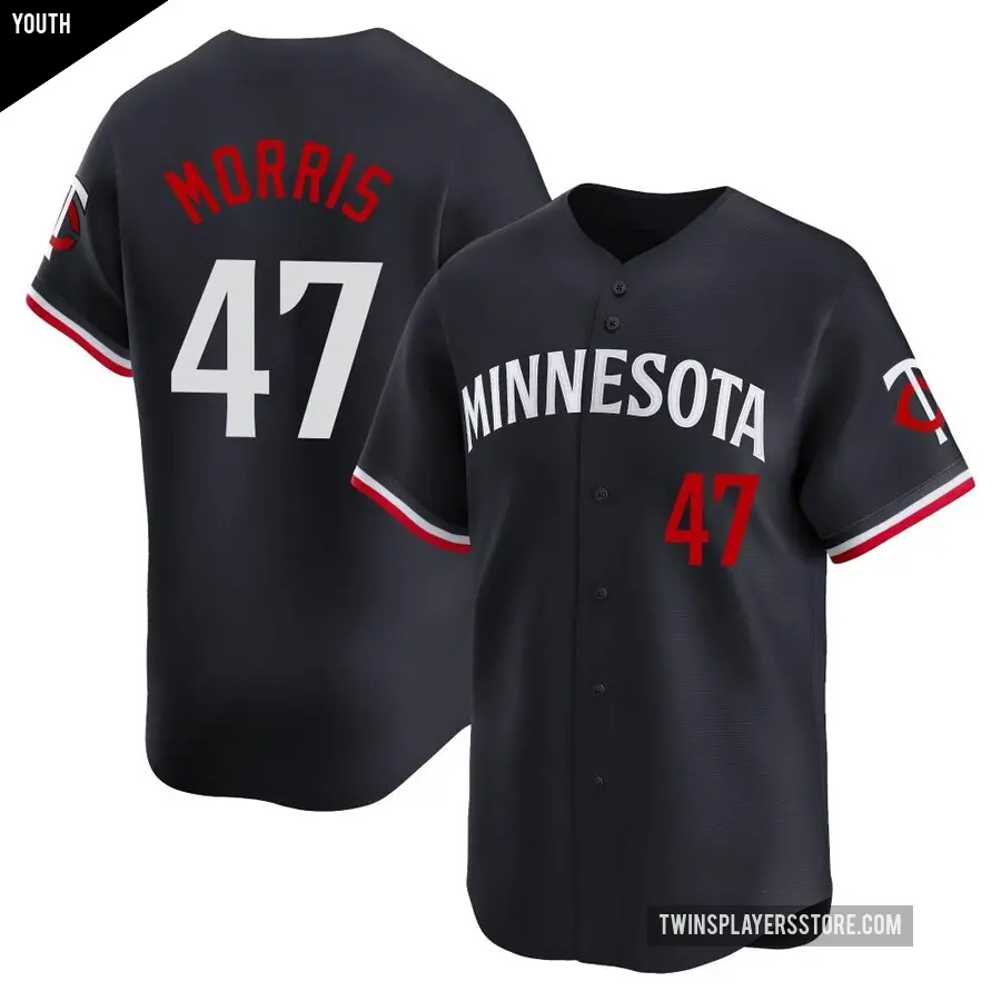 Youth Minnesota Twins ＃47 Jack Morris Limited Navy Alternate Jersey