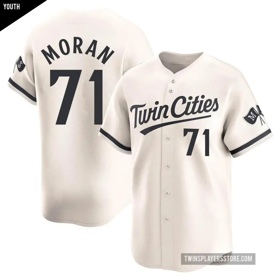 Youth Minnesota Twins ＃71 Jovani Moran Limited Cream Alternate Jersey