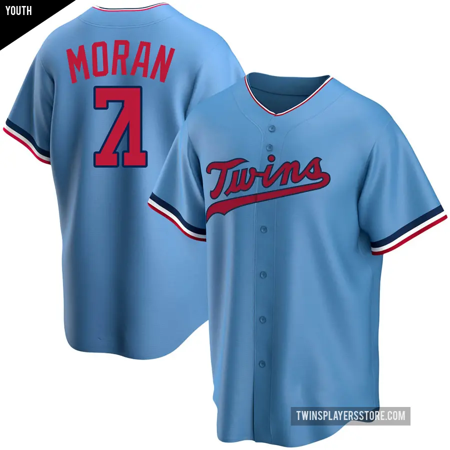 Youth Minnesota Twins ＃71 Jovani Moran Replica Light Blue Alternate Jersey