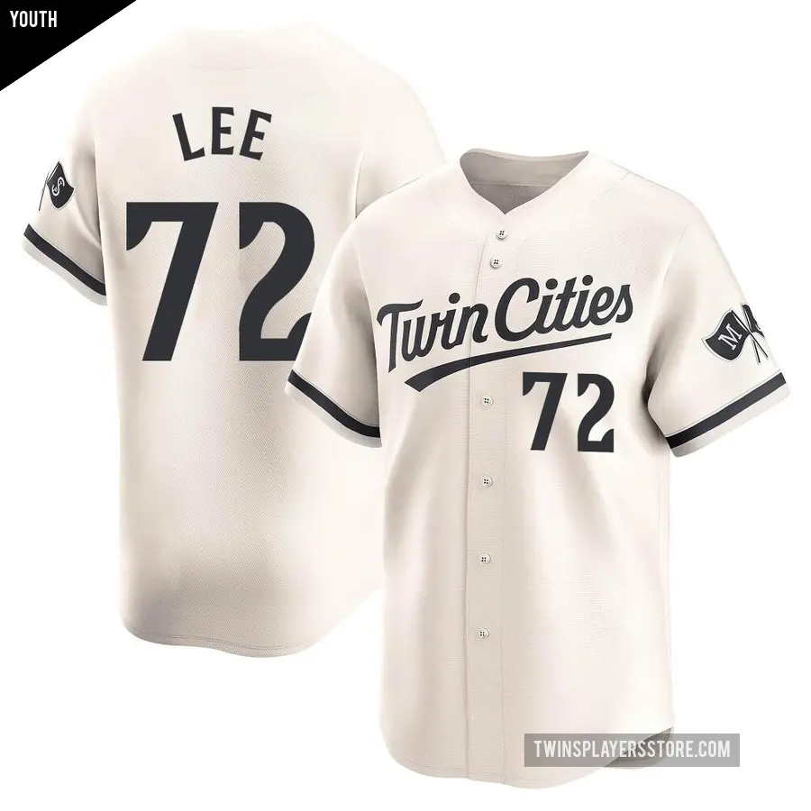 Youth Minnesota Twins ＃72 Brooks Lee Limited Cream Alternate Jersey