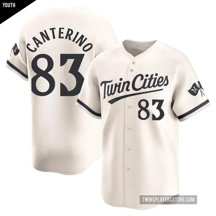 Youth Minnesota Twins ＃83 Matt Canterino Limited Cream Alternate Jersey