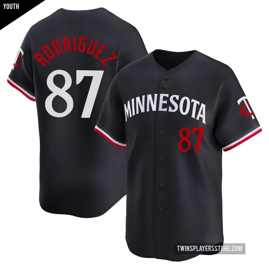 Youth Minnesota Twins ＃87 Emmanuel Rodriguez Limited Navy Alternate Jersey